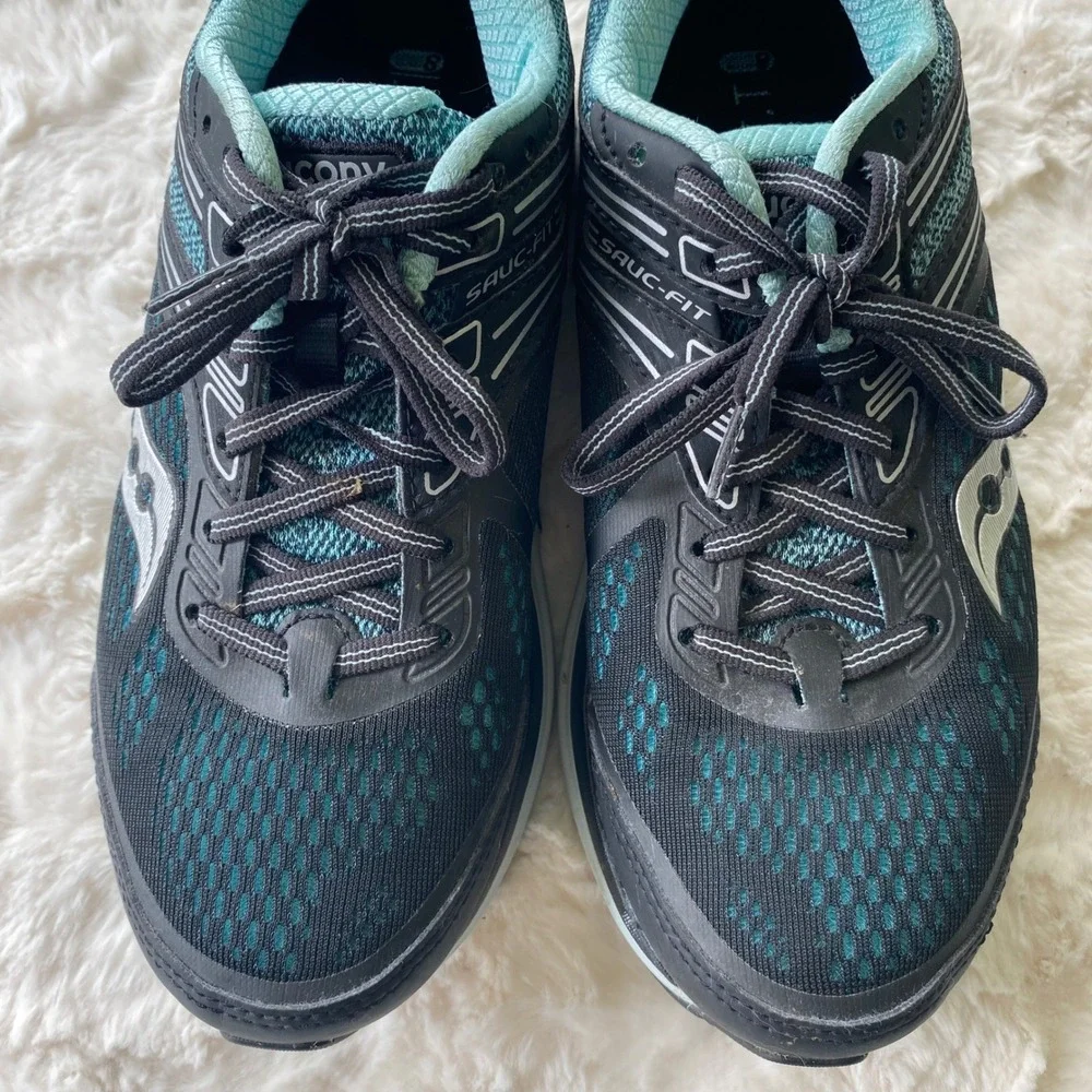 Saucony Echelon 7 Running Shoes Womens 8 Blue EVERUN Sauc-Fit Sneaker Athletic